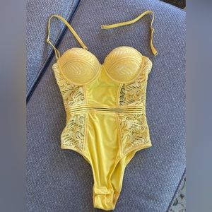 Sunshine Yellow Lingerie Bodysuit